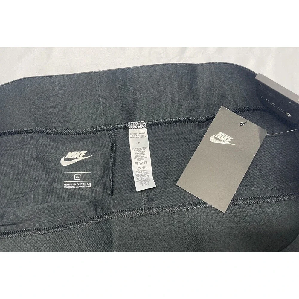 NIKE Women's High Waisted Leg A See Graphic Tights Black White BV0285 010‎ 1X